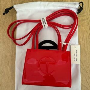 Telfar Small Patent Shopper Red NWT